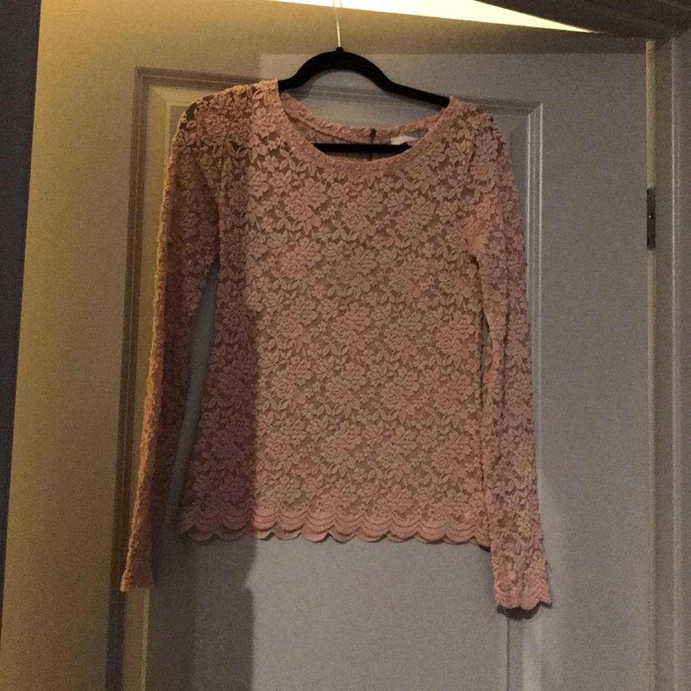 Lace peach shirt